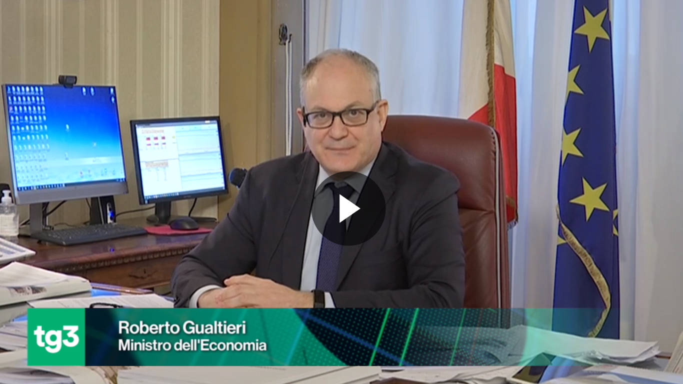 Intervista del ministro dell’Economia e delle Finanze, Roberto Gualtieri, al TG3 - Vai al video