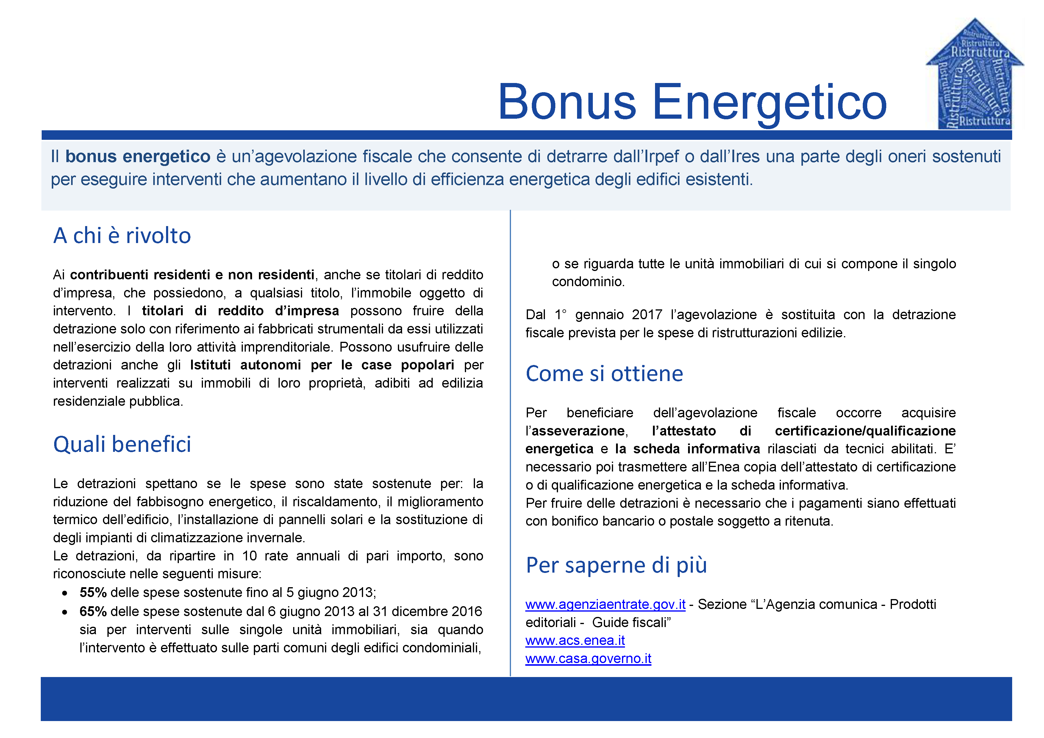 Immagine della scheda: Bonus energetico
