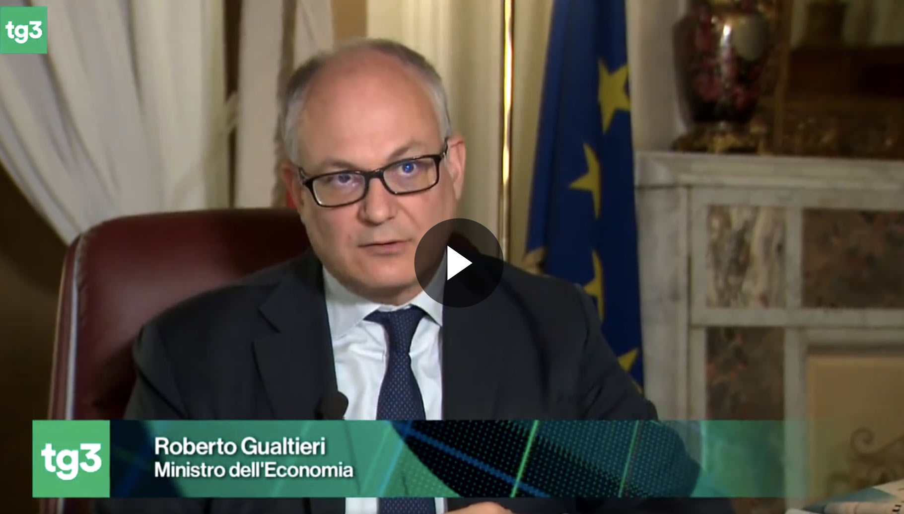 Video dell’intervista del ministro Roberto Gualtieri al Tg3