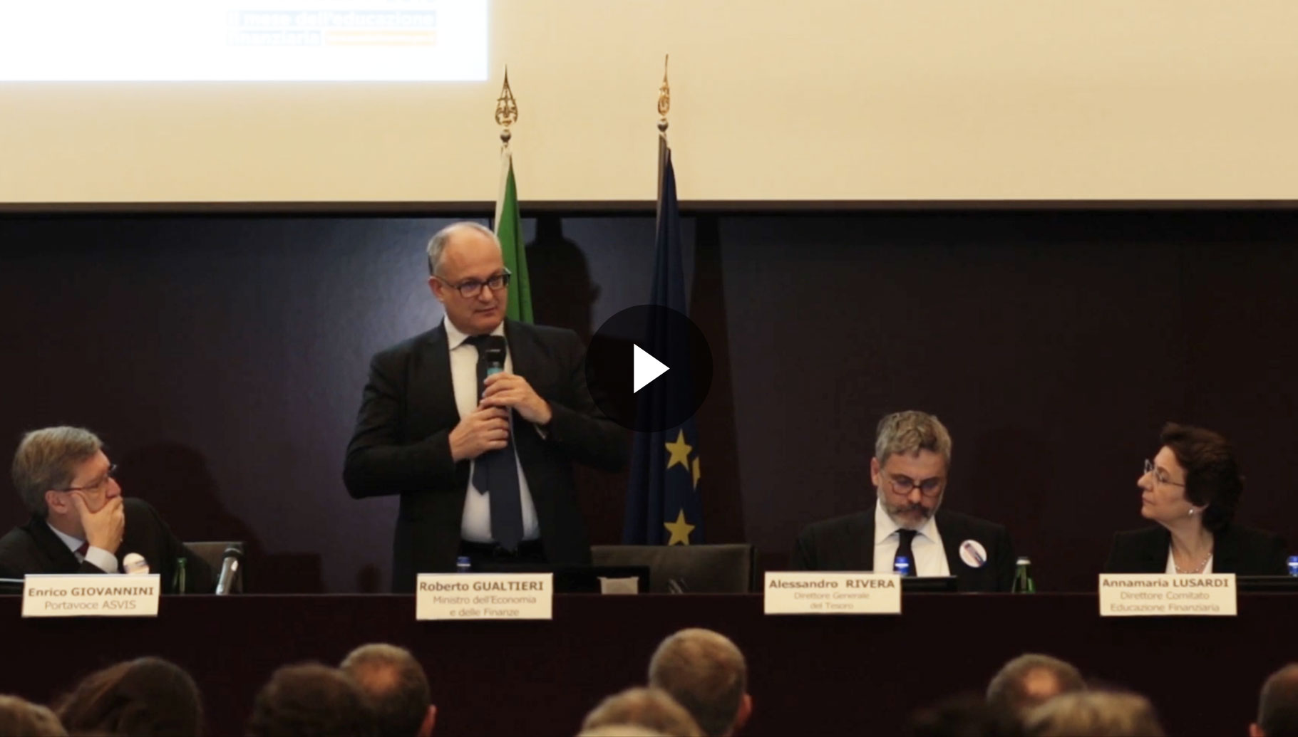 Video dell'intervento del ministro Roberto Gualtieri